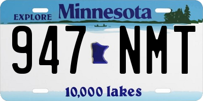 MN license plate 947NMT