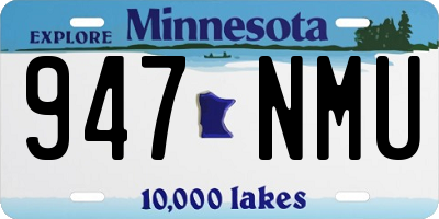 MN license plate 947NMU