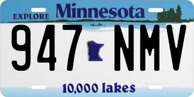 MN license plate 947NMV