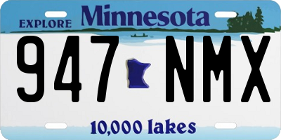 MN license plate 947NMX