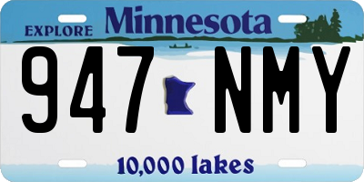 MN license plate 947NMY
