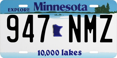 MN license plate 947NMZ