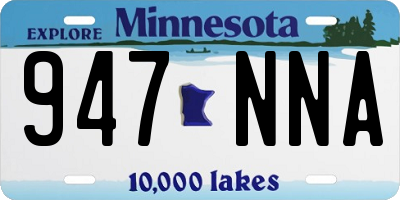 MN license plate 947NNA