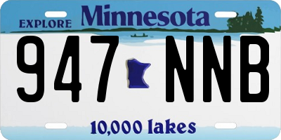 MN license plate 947NNB