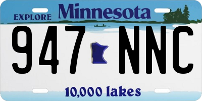 MN license plate 947NNC