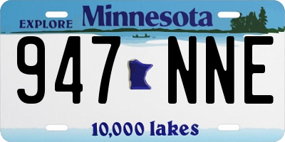 MN license plate 947NNE