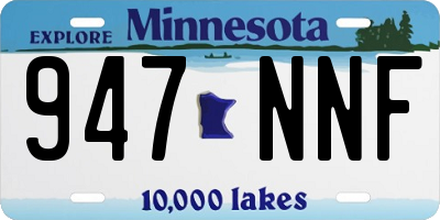 MN license plate 947NNF