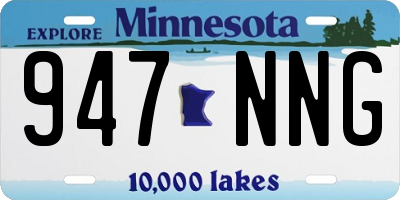 MN license plate 947NNG