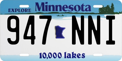 MN license plate 947NNI