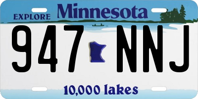 MN license plate 947NNJ