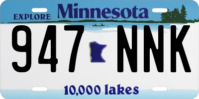MN license plate 947NNK
