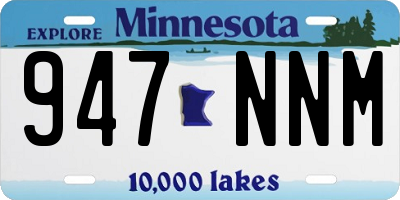 MN license plate 947NNM