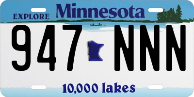 MN license plate 947NNN