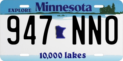 MN license plate 947NNO