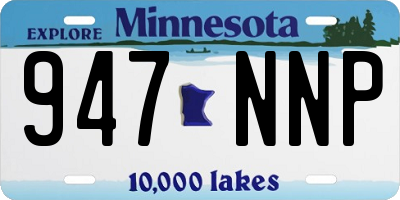 MN license plate 947NNP