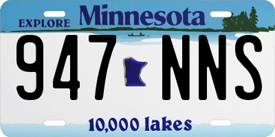 MN license plate 947NNS