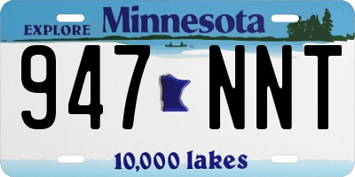 MN license plate 947NNT
