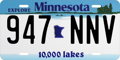 MN license plate 947NNV
