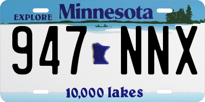 MN license plate 947NNX