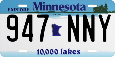 MN license plate 947NNY
