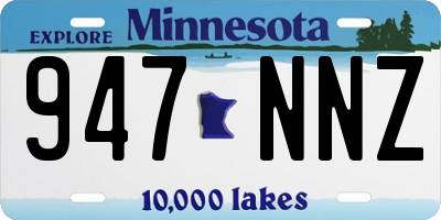 MN license plate 947NNZ