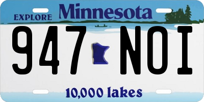 MN license plate 947NOI