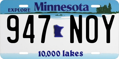 MN license plate 947NOY