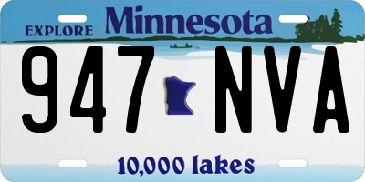 MN license plate 947NVA