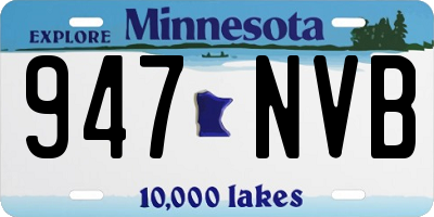 MN license plate 947NVB