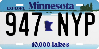 MN license plate 947NYP