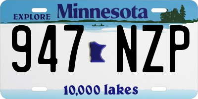 MN license plate 947NZP