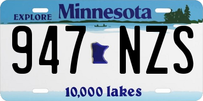 MN license plate 947NZS