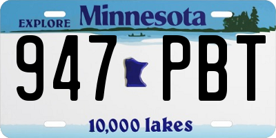 MN license plate 947PBT