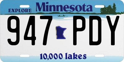 MN license plate 947PDY