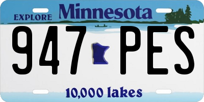 MN license plate 947PES