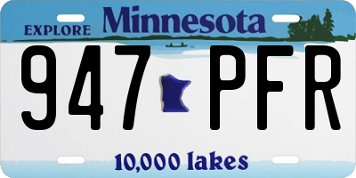 MN license plate 947PFR