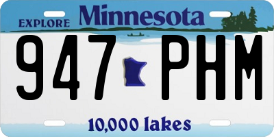 MN license plate 947PHM