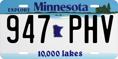 MN license plate 947PHV