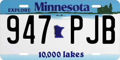 MN license plate 947PJB