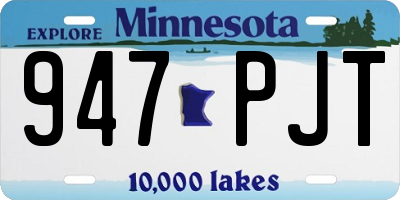 MN license plate 947PJT