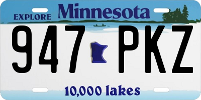 MN license plate 947PKZ