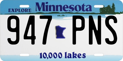 MN license plate 947PNS