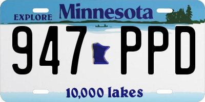 MN license plate 947PPD