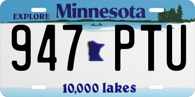 MN license plate 947PTU