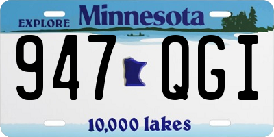MN license plate 947QGI