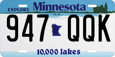 MN license plate 947QQK