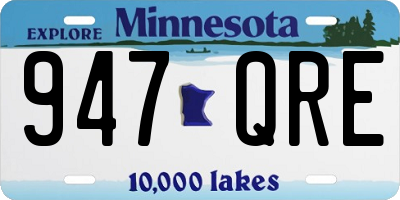 MN license plate 947QRE