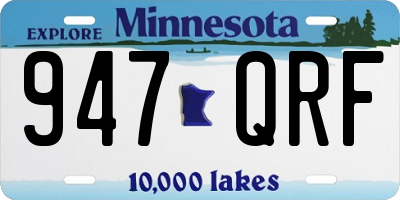 MN license plate 947QRF