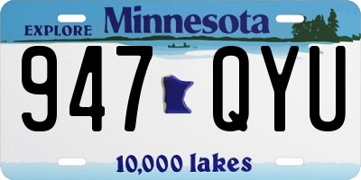 MN license plate 947QYU