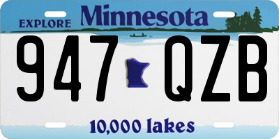 MN license plate 947QZB
